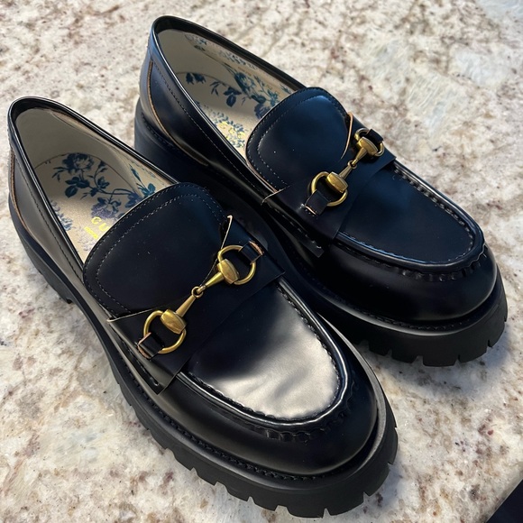 Gucci style leather College Loafer - Picture 1 of 7